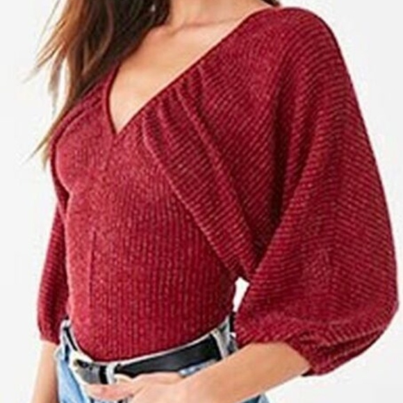 LOT of 3 Peasant-Sleeve Self-Tie Top - M/L - Picture 5 of 6